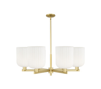 Arcadia Six Light Chandelier in Satin Gold (405|716-6CR-SG-G559-8GWH)