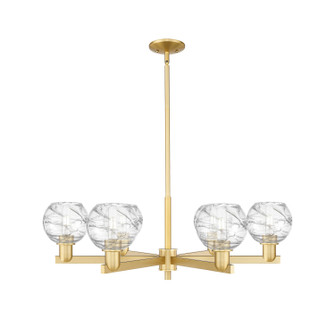 Arcadia Six Light Chandelier in Satin Gold (405|716-6CR-SG-G1213-6CL)