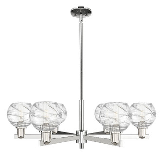 Arcadia Six Light Chandelier in Polished Nickel (405|716-6CR-PN-G1213-6CL)