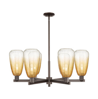 Arcadia Six Light Chandelier in Oil Rubbed Bronze (405|716-6CR-OB-G480-6AM)