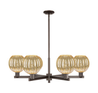 Arcadia Six Light Chandelier in Oil Rubbed Bronze (405|716-6CR-OB-G458-7ME)