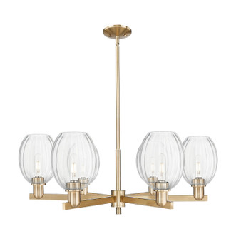 Arcadia Six Light Chandelier in Champagne Bronze (405|716-6CR-CB-G459-6CL)