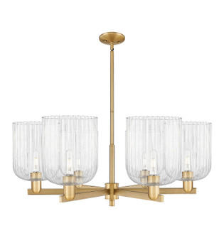 Arcadia Six Light Chandelier in Brushed Brass (405|716-6CR-BB-G559-8CL)