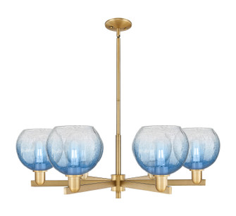 Arcadia Six Light Chandelier in Brushed Brass (405|716-6CR-BB-G483-8SB)