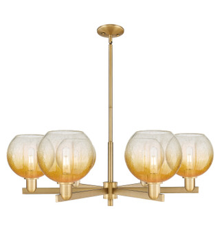 Arcadia Six Light Chandelier in Brushed Brass (405|716-6CR-BB-G483-8AM)