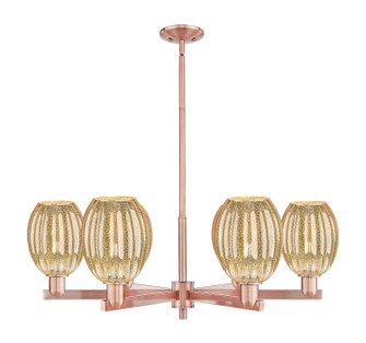 Arcadia Six Light Chandelier in Antique Copper (405|716-6CR-AC-G459-6ME)