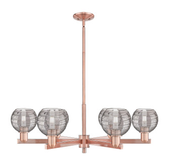 Arcadia Six Light Chandelier in Antique Copper (405|716-6CR-AC-G1213-6SM)