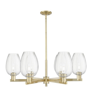 Arcadia Six Light Chandelier in Antique Brass (405|716-6CR-AB-G457-6CL)