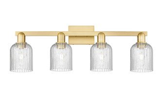 Arcadia Four Light Bath Vanity in Satin Gold (405|716-4W-SG-G559-5SDY)