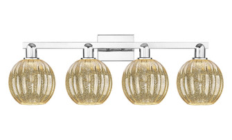 Arcadia Four Light Bath Vanity in Polished Chrome (405|716-4W-PC-G458-7ME)