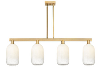 Arcadia Four Light Island Pendant in Brushed Brass (405|716-4I-BB-G482-7OP)