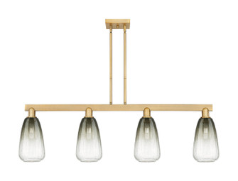 Arcadia Four Light Island Pendant in Brushed Brass (405|716-4I-BB-G480-6SL)