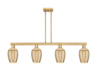 Arcadia Four Light Island Pendant in Brushed Brass (405|716-4I-BB-G457-6ME)
