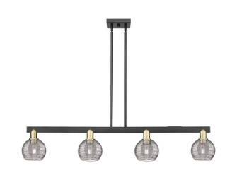 Arcadia Four Light Island Pendant in Black Antique Brass (405|716-4I-BAB-G1213-6SM)