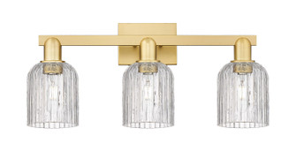 Arcadia Three Light Bath Vanity in Satin Gold (405|716-3W-SG-G559-5CL)