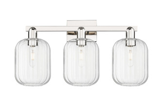 Arcadia Three Light Bath Vanity in Polished Nickel (405|716-3W-PN-G460-7CL)