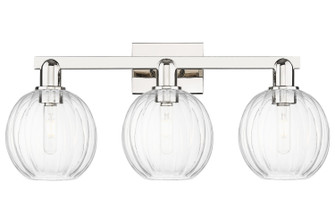 Arcadia Three Light Bath Vanity in Polished Nickel (405|716-3W-PN-G458-7CL)