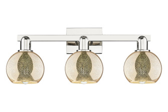 Arcadia Three Light Bath Vanity in Polished Nickel (405|716-3W-PN-G128-6)