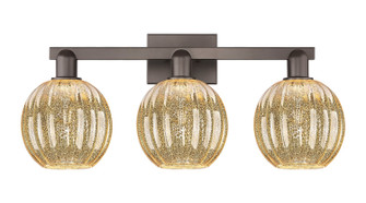 Arcadia Three Light Bath Vanity in Oil Rubbed Bronze (405|716-3W-OB-G458-7ME)
