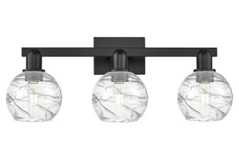 Arcadia Three Light Bath Vanity in Matte Black (405|716-3W-BK-G1213-6CL)