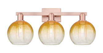 Arcadia Three Light Bath Vanity in Antique Copper (405|716-3W-AC-G483-8AM)