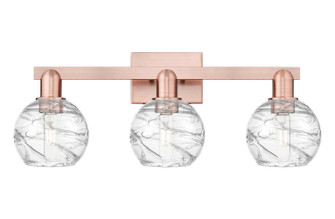 Arcadia Three Light Bath Vanity in Antique Copper (405|716-3W-AC-G1213-6CL)