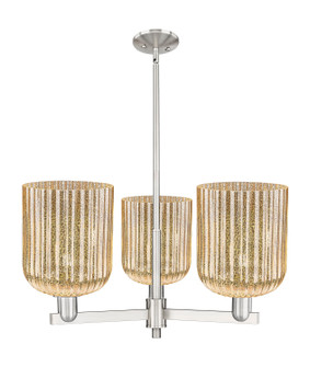 Arcadia Three Light Pendant in Satin Nickel (405|716-3CR-SN-G559-8ME)