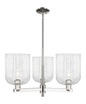 Arcadia Three Light Pendant in Polished Nickel (405|716-3CR-PN-G559-8CL)