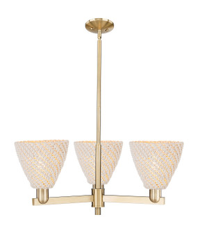Arcadia Three Light Pendant in Champagne Bronze (405|716-3CR-CB-NBD-75-NAT)
