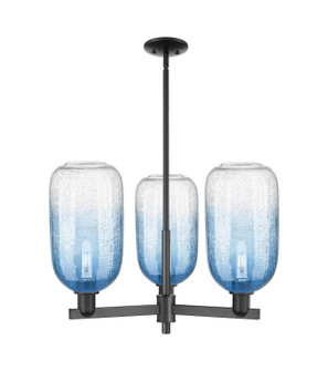 Arcadia Three Light Pendant in Matte Black (405|716-3CR-BK-G482-7SB)