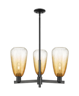 Arcadia Three Light Pendant in Matte Black (405|716-3CR-BK-G480-6AM)