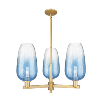 Arcadia Three Light Pendant in Brushed Brass (405|716-3CR-BB-G484-7SB)