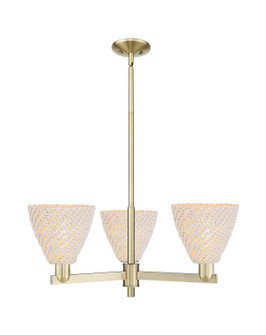 Arcadia Three Light Pendant in Antique Brass (405|716-3CR-AB-NBD-75-NAT)
