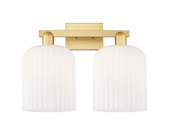 Arcadia Two Light Bath Vanity in Satin Gold (405|716-2W-SG-G559-8GWH)