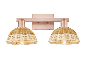 Arcadia Two Light Bath Vanity in Antique Copper (405|716-2W-AC-NBD2-75-NAT)