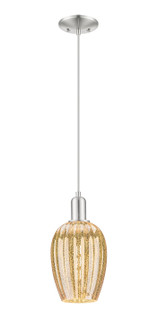 Arcadia One Light Mini Pendant in Brushed Satin Nickel (405|716-1S-SN-G457-6ME)
