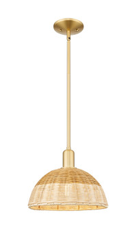 Arcadia One Light Mini Pendant in Satin Gold (405|716-1S-SG-NBD2-12-NAT)
