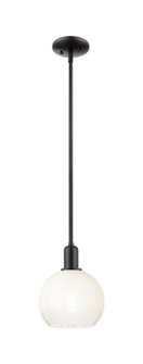 Arcadia One Light Mini Pendant in Matte Black (405|716-1S-BK-G483-8OP)