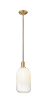 Arcadia One Light Mini Pendant in Brushed Brass (405|716-1S-BB-G482-7OP)