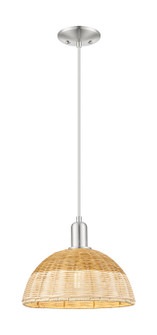 Arcadia One Light Mini Pendant in Brushed Satin Nickel (405|716-1P-SN-NBD2-12-NAT)