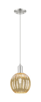 Arcadia One Light Mini Pendant in Brushed Satin Nickel (405|716-1P-SN-G458-7ME)