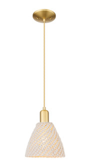 Arcadia One Light Mini Pendant in Satin Gold (405|716-1P-SG-NBD-75-NAT)