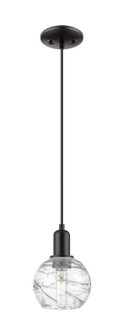 Arcadia One Light Mini Pendant in Matte Black (405|716-1P-BK-G1213-6CL)