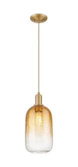 Arcadia One Light Mini Pendant in Brushed Brass (405|716-1P-BB-G482-7AM)