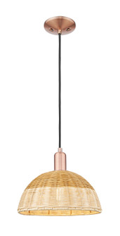 Arcadia One Light Mini Pendant in Antique Copper (405|716-1P-AC-NBD2-12-NAT)