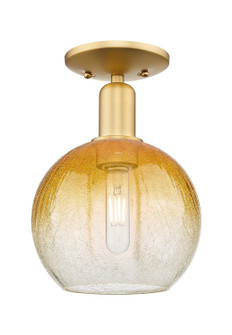 Arcadia One Light Semi-Flush Mount in Satin Gold (405|716-1C-SG-G483-8AM)