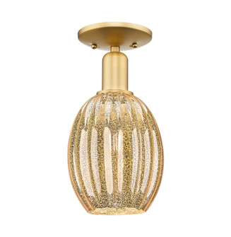 Arcadia One Light Semi-Flush Mount in Satin Gold (405|716-1C-SG-G459-6ME)
