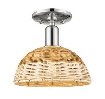 Arcadia One Light Semi-Flush Mount in Polished Nickel (405|716-1C-PN-NBD2-9-NAT)