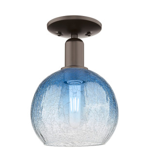 Arcadia One Light Semi-Flush Mount in Oil Rubbed Bronze (405|716-1C-OB-G483-8SB)