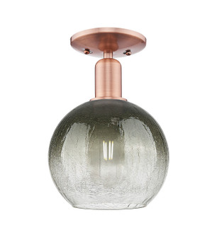 Arcadia One Light Semi-Flush Mount in Antique Copper (405|716-1C-AC-G483-8SL)